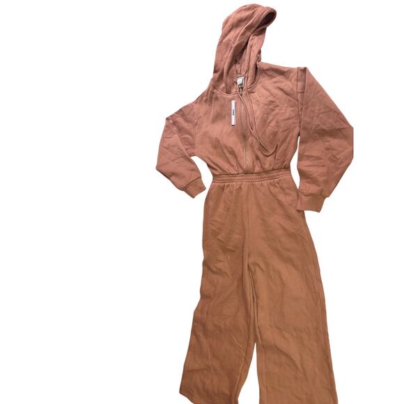 Victoria’s Secret PINK Ski Club Hoodie Jumpsuit – Size M – Tan/Cocoa - Picture 7 of 9